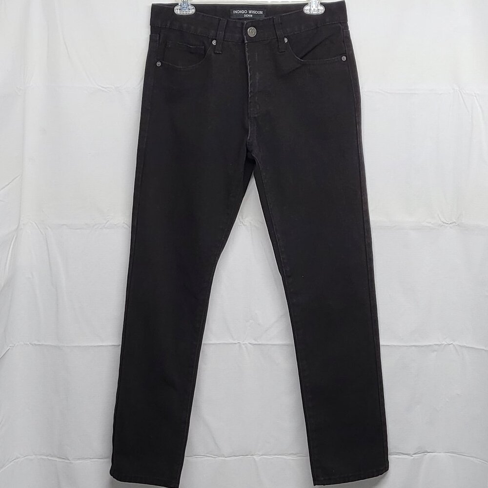 Indigo Wisdom Denim Jeans Mens 30 X 30 Straight Leg Black